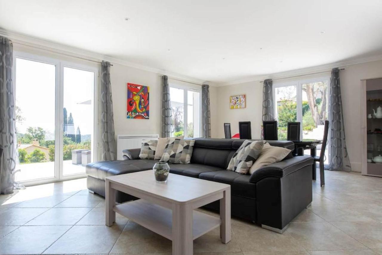 Cote D'Azur, Villa New Gold Dream With Heated And Privat Pool, Sea View Le Rouret Luaran gambar