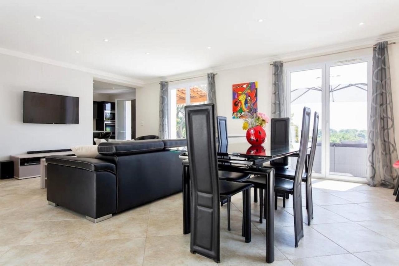 Cote D'Azur, Villa New Gold Dream With Heated And Privat Pool, Sea View Le Rouret Luaran gambar